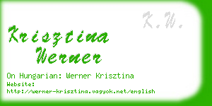 krisztina werner business card